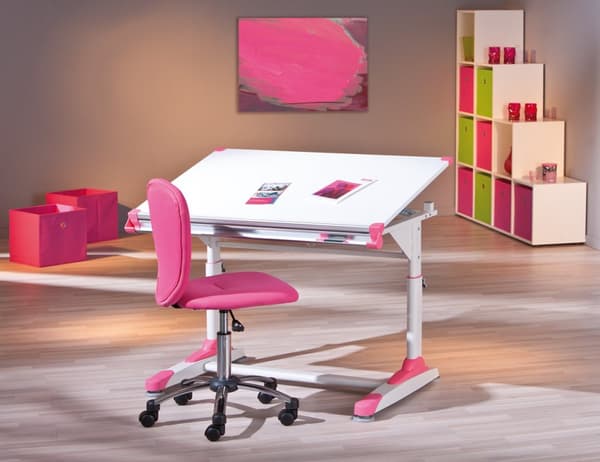 Color skrivebord hvit.
