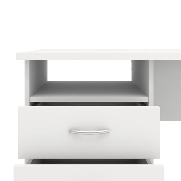 Fula skrivebord 3 skuffer hvit.
