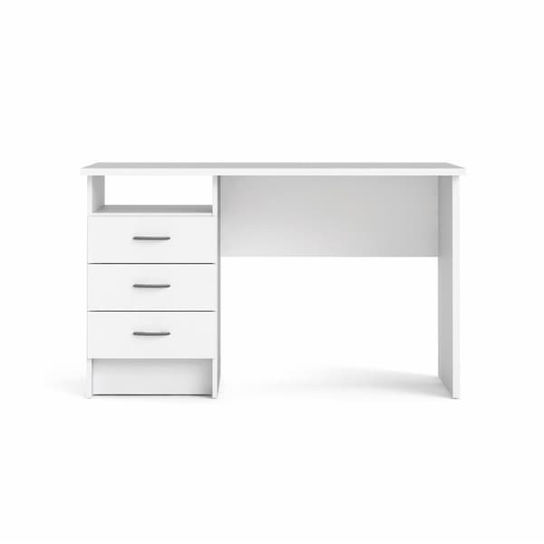 Fula skrivebord 3 skuffer hvit.