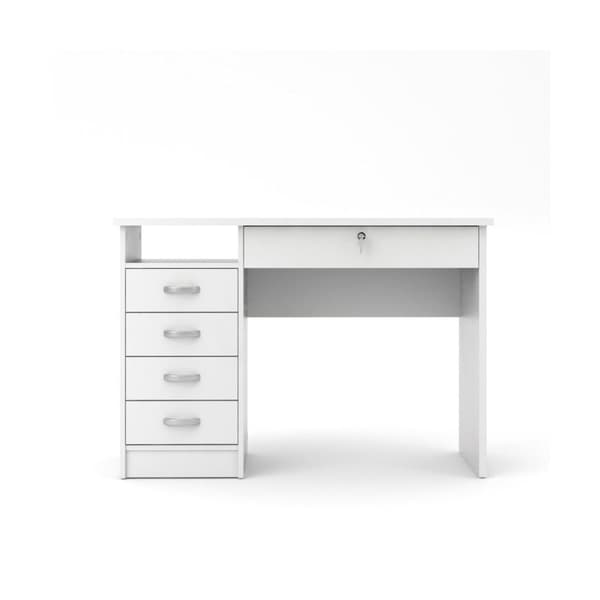 Fula skrivebord 5 skuffer hvit.
