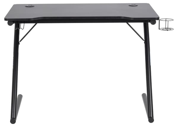 Trops skrivebord til gamer med kopholder svart.