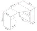 Miniatyrbilde 6 av 7: Linzia skrivebord 1 dør, 1 skuff og 2 rom hvit.