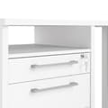 Miniatyrbilde 6 av 10: Prisme hjørneskrivebord med 1 hylle og 3 skuffer, hvit, hvit