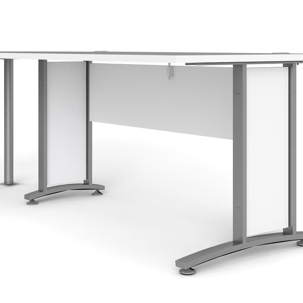 Prisme hjørneskrivebord, hvit