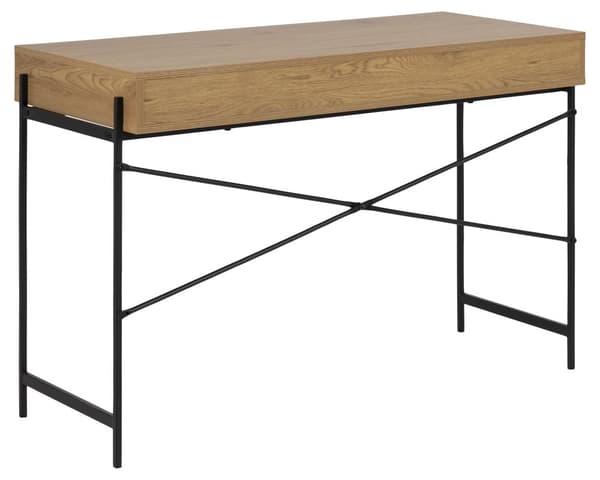 Angus skrivebord med 1 skyvedør eik dekor.
