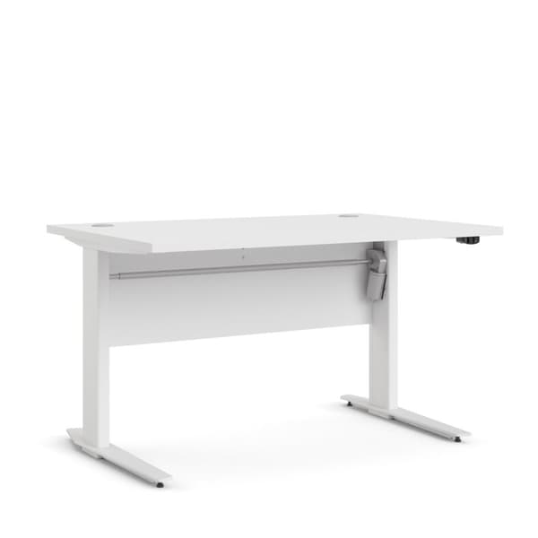 Prisme skrivebord elektrisk heve senke funksjon hvit .