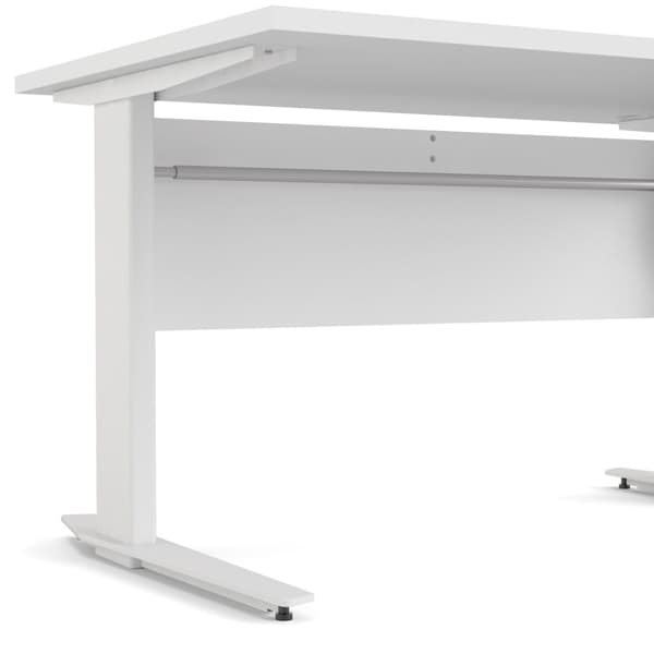 Prisme skrivebord elektrisk heve senke funksjon hvit .