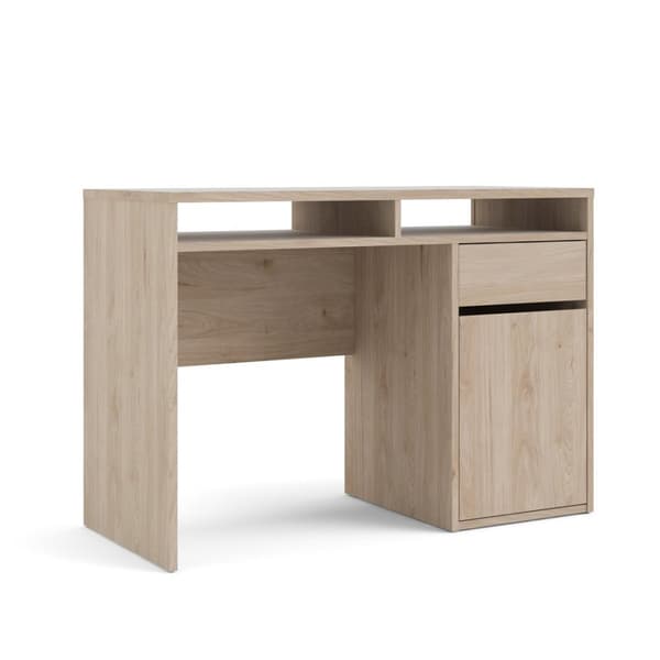 Fula skrivebord 1 skuff og 1 dør hickory dekor .