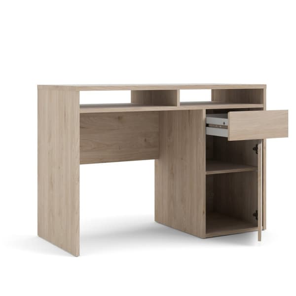 Fula skrivebord 1 skuff og 1 dør hickory dekor .