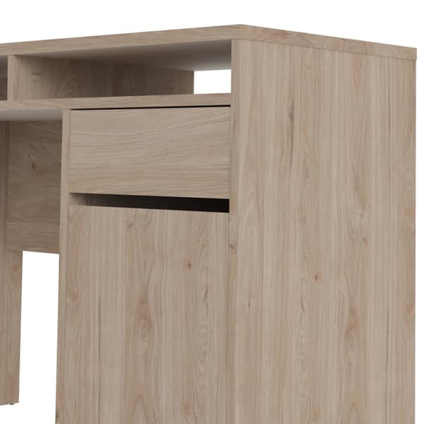 Fula skrivebord 1 skuff og 1 dør hickory dekor .