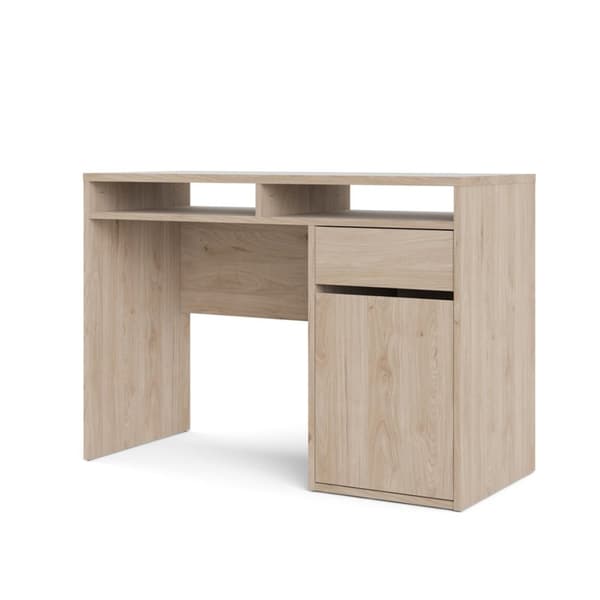 Fula skrivebord 1 skuff og 1 dør hickory dekor .