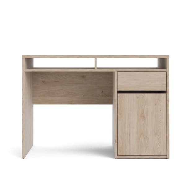 Fula skrivebord 1 skuff og 1 dør hickory dekor .