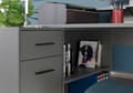 Miniatyrbilde 8 av 10: GamerBüro skrivebord gamer, 1 dør, 1 skuff, 2 åpne rom  antrasitt matt.
