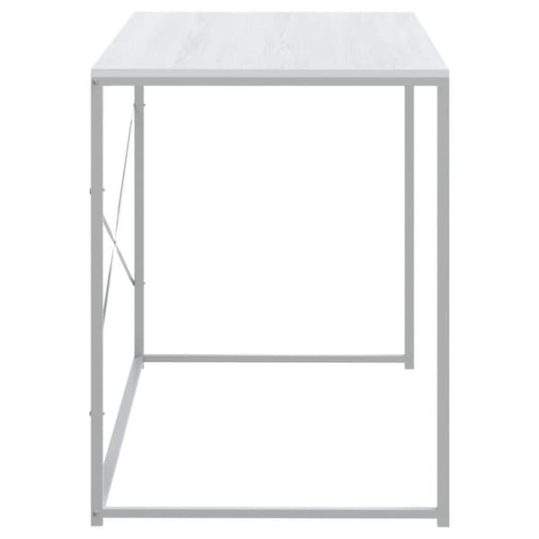 vidaXL Datorbord vit 110x60x70 cm spånskiva