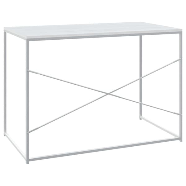 vidaXL Datorbord vit 110x60x70 cm spånskiva