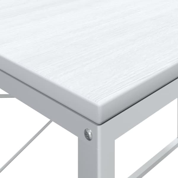 vidaXL Datorbord vit 110x60x70 cm spånskiva