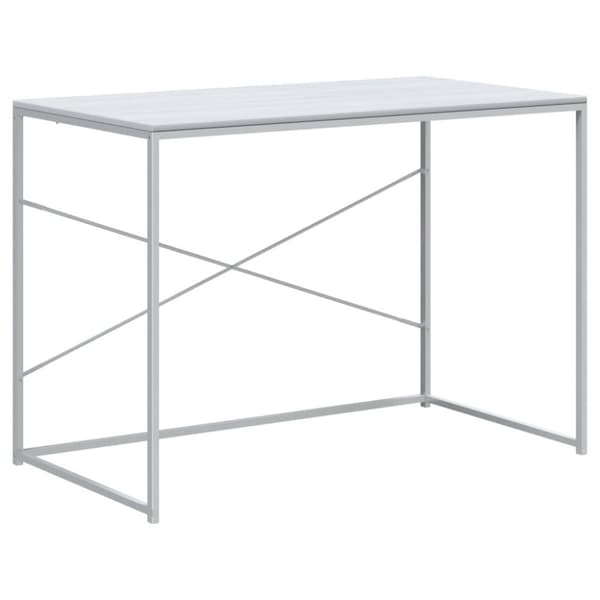 vidaXL Datorbord vit 110x60x70 cm spånskiva