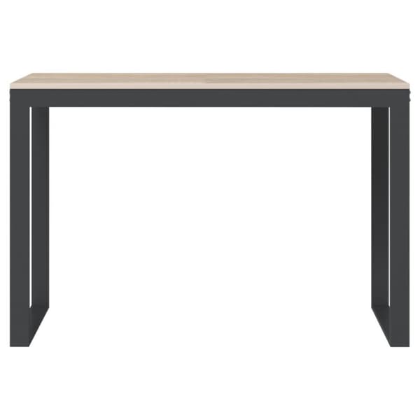 vidaXL Tietokonepöytä musta ja tammi 110x60x73 cm lastulevy