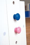 Miniatyrbilde 4 av 10: Batur skrivebord 1 skuff hivt, blå/pink.