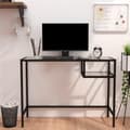Miniatyrbild 3 av 9: vidaXL Datorbord genomskinlig 100x36x74 cm glas