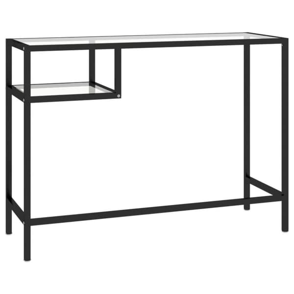 vidaXL Datorbord genomskinlig 100x36x74 cm glas