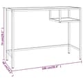 Miniatyrbild 7 av 8: vidaXL Datorbord svart marmor 100x36x74 cm härdat glas