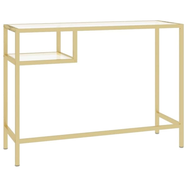 vidaXL Tietokonepöytä läpinäkyvä 100x36x74 cm karkaistu lasi