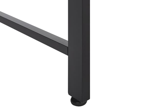 Skrivbord Svart med Mörk Trä Spånskiva Metall 60 x 118 cm Hemmakontor