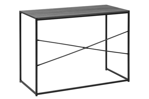 Sea skrivebord svart ask dekor, metall svart.