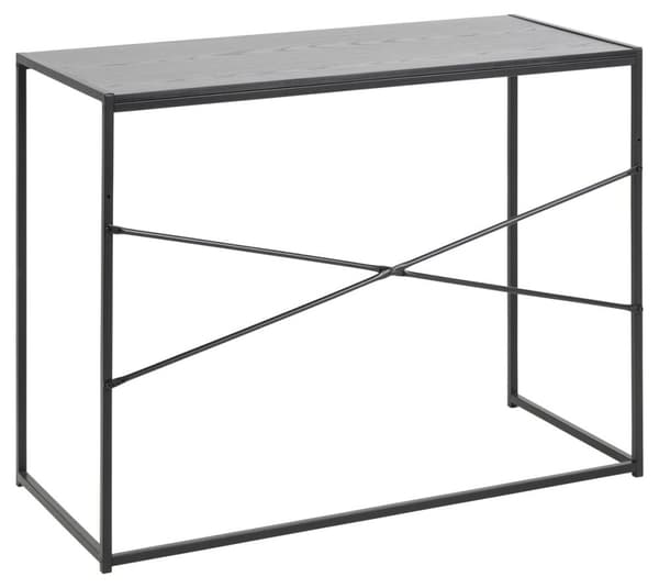 Sea skrivebord svart ask dekor, metall svart.