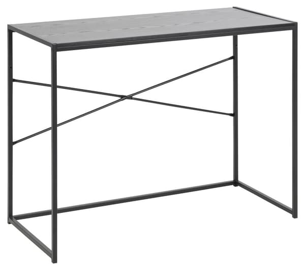 Sea skrivebord svart ask dekor, metall svart.