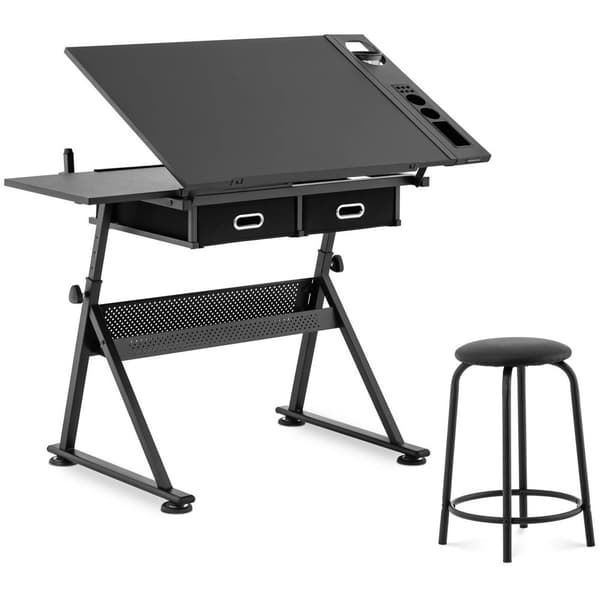 Fromm Starck Ritbord inkl. pall - 115 x 60 cm - Justerbar lutning och höjd