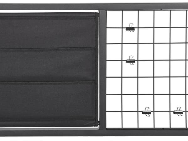 Skrivebord Sort med mørkt træspånplade Metal 60 x 118 cm Hjemmekontor med notatplade