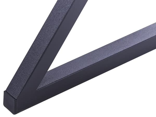 Hjemmekontor Skrivebord Mørkt Træ med Sort Konstrueret Træ 120 x 54 cm Stålramme med Opbevaringsskuffe