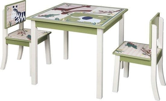 Barnbord med 2 stolar - Spelbord - Barnkontor - Teckningsbord - Wood - Elephant