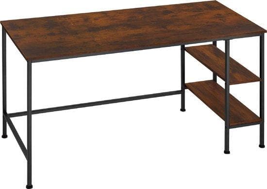 Träskrivbord - Laptop Desk - Computer Desk - Desk With Storage Space - Desk With Storage Space - Design Desk - Wood - 140x60x76.5cm - Industrial Wood