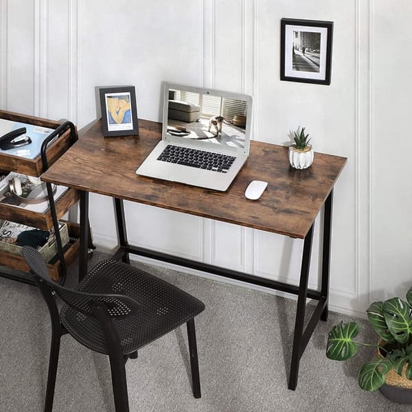 Skrivbord - industri - skrivbordsbord - 100x50x75 cm - brunsvart