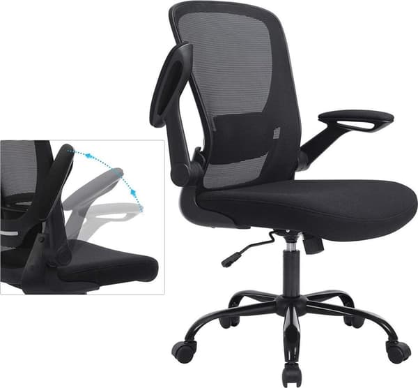 Ergonomisk kontorstol - Mesh - Vipbar - Sammenklappeligt ARMLÆN
