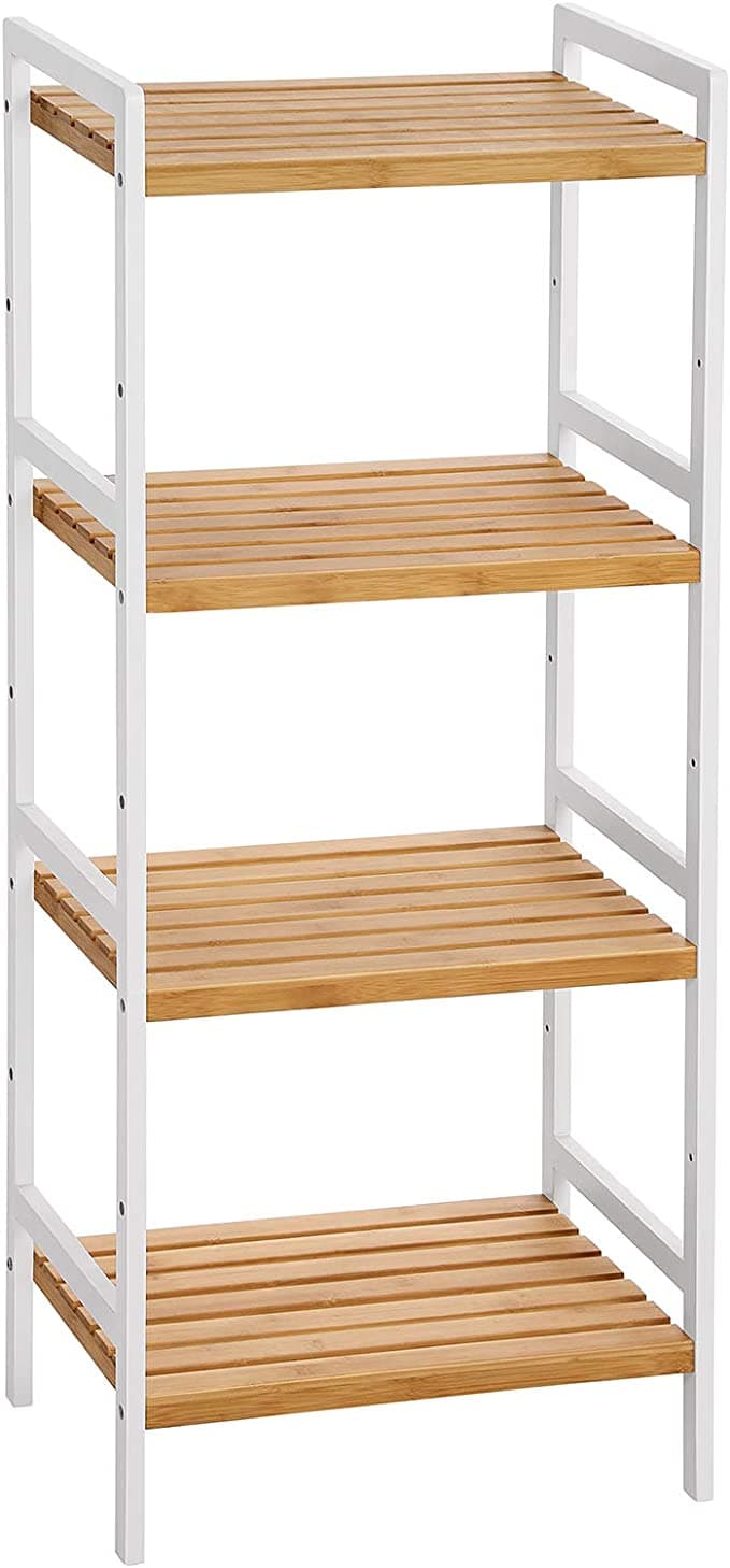 Skåp - Rack - 4 -Floor Bamboo Board - Badrum - Kök - Sovrum - 45 x 31,5 x 111 cm