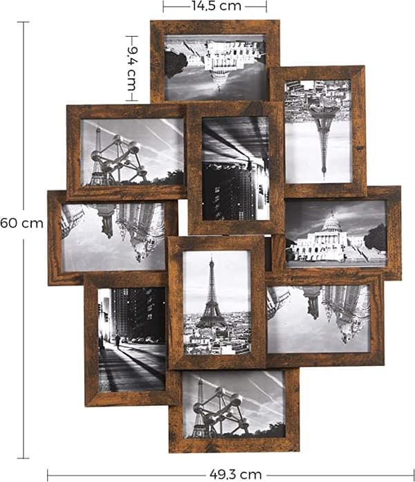 Fotorram - collage til 10 fotos - 10 x 15 cm
