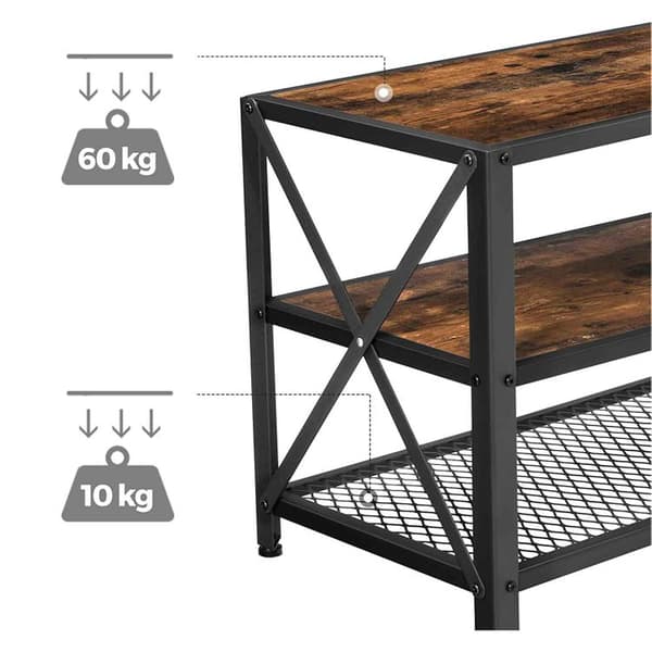 TV-møbler - TV-bord - Lowboard til TV op til 70 tommer - TV-møbler med hylder - stålramme