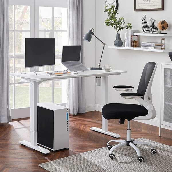 Sit Sta skrivebord - elektrisk - bord - højde og længde justerbar - 140 x 70 x (73-114) cm - hvid