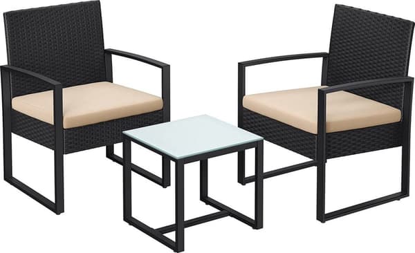 Garden Set - Lounge Set - Garden Furniture - Stole med bord - Terrasse - Balkon - Moderne - Grå