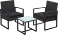 Miniatyrbillede 1 af 6: Garden Set - Lounge Set - Garden Furniture - Stole med bord - Terrasse - Balkon - Moderne - Grå