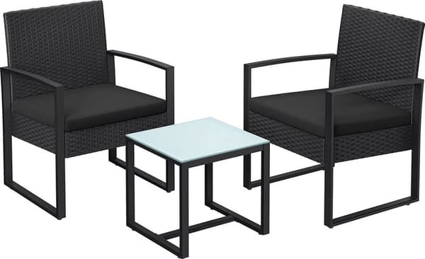 Garden Set - Lounge Set - Garden Furniture - Stole med bord - Terrasse - Balkon - Moderne - Grå