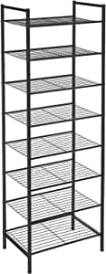 Shoe Rack - med 8 nivåer - för 16-24 par skor - Metal Rack - Space -Saving