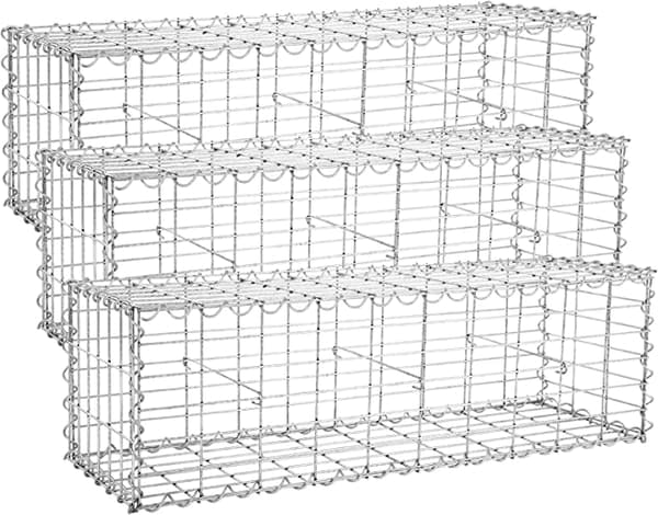 Gabion - stenkurv til havehegn - 10 stykker - 100 x 30 x 30 cm