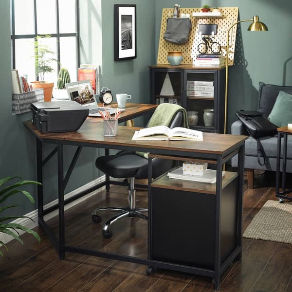 Industrial Corner Office - Pöytäpöytä - L -Shape
