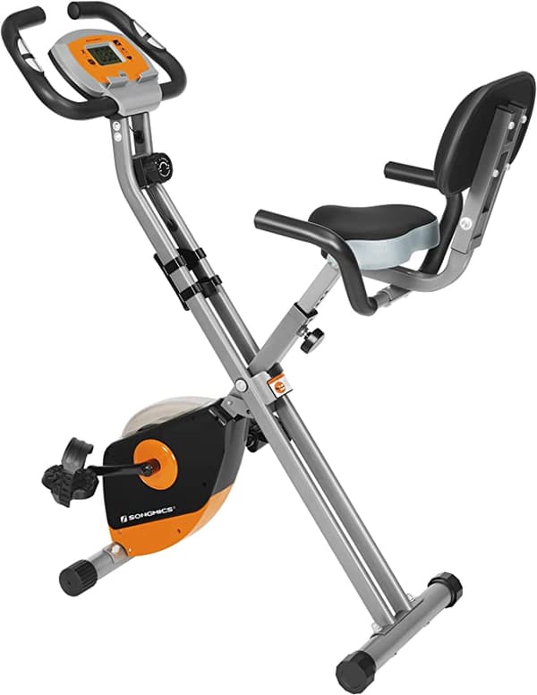 Motionscykel - Home fitness cykel - Foldning med ryglæn - Put sensor - 8 Magnetiske modstandsniveauer