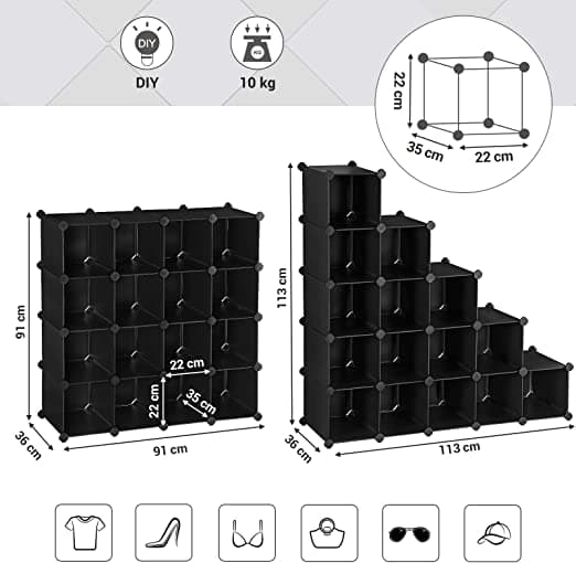 Skoholder - Skab - Opbevaringsskab - Skoopbevaring - 15 bugter